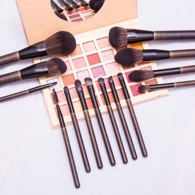 China Angular Blush 14 Pcs Professional Synthetic Hair Powder Makeup Set Brush Big Stock for sale