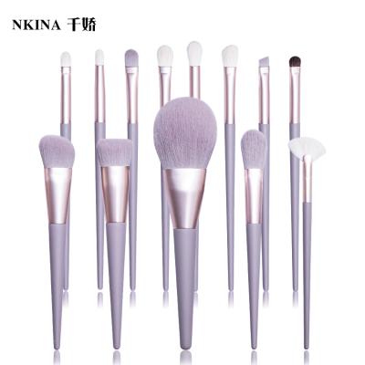 China Angular Blush Multifunctional Professional Wooden Handle Material Makeup Brush Stocks for sale