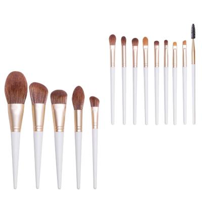 China Angular Blush 2021 14pcs Personalized Cosmetics Powder Contour Base Eye Makeup Brush Set for sale