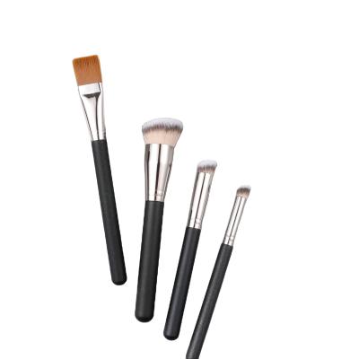 China Angular Blush Private Label China Manufacturers 4Pcs Professional Synthetic Cosmetic Brushes for sale