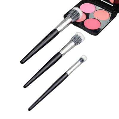 China Angular Blush Professional Black Makeup Brush Set Cosmetics Eyeshadow Brush Special Label for sale