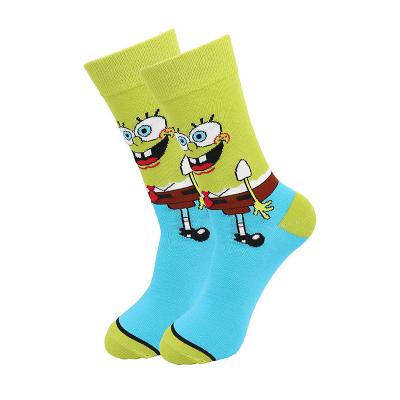 China QUICK DRY Cute Cartoon Patterned Eliza Donnie Crazy Animated Casual Novelty Crew Dress Sock Unisex Colorful Men's Casual Socks for sale