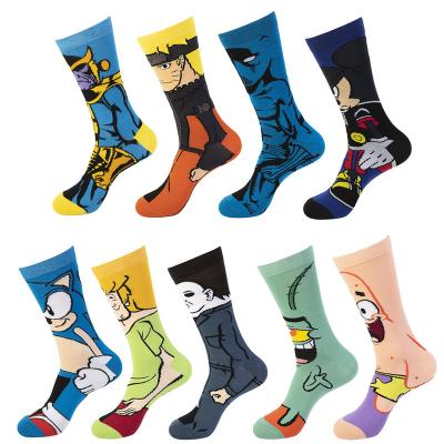 China Autumn Winter Novelty Cartoon Cosmic Spring Character Designer Couples Mid Calf QUICK DRY Crew Socks Mens Womens Socks for sale