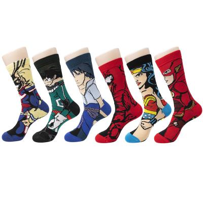 China Novelty QUICK DRY Cartoon Anime Cosmic Crew Socks For Casual Dress Character Women Men Movie Sock Unisex Male Colorful Calf Knee Sock for sale