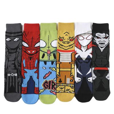 China Cool Funny Cosmic Mid Casual Novelty Cartoon Patterned Calf QUICK DRY Anime Socks Unisex Women Men Crew Socks for sale