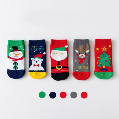 China Autumn Winter Thick Breathable Christmas Gift for Girls Boys Children Cotton Cloth Fabric Socks Warm Kids Socks for sale