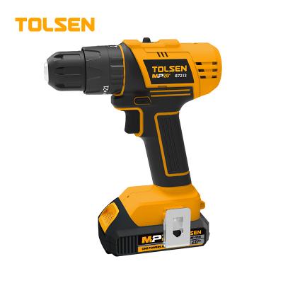 China TOLSEN 87213 Li-ion 20v 22500 IPM 35 nm Yellow Cordless Impact Drill 1.5-10mm for sale