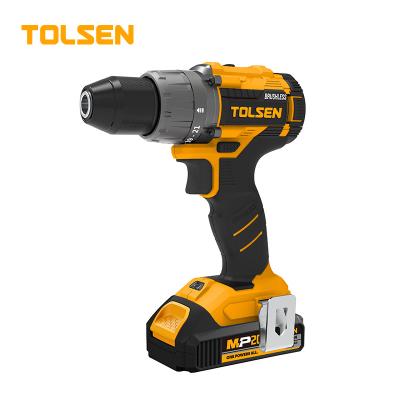 China TOLSEN 87252 20v 2000rpm 40 nm Li-ion Battery High Torque Cordless Drill 2-13mm for sale