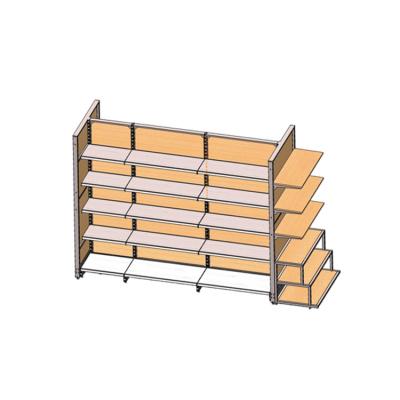 China XGMT Tegometall Double Sided Or Single Sided Compatible Retail Supermarket Shelving Wall Shelves Design for sale