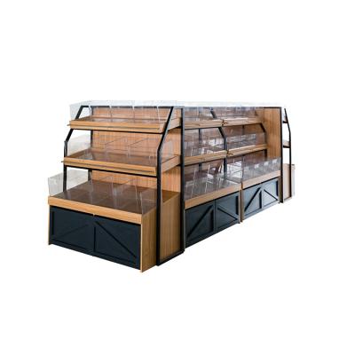 China XGMT Double Sided OT Single Sided Wholesale Goods Store Grocery Retail Supermarket Candy Wooden Display Rack for sale