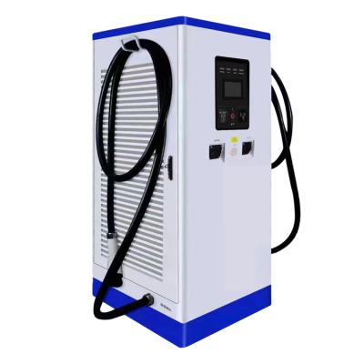 China Cyberpunk 30KW DC EV Charger Stack Two Connectors EVSE Public ev Charging Station For New Energy for sale