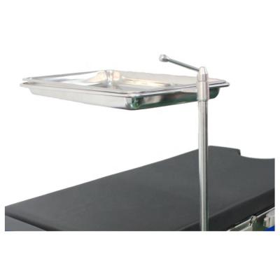 China Stainless Steel Adjustable Single Side Rod Single Side Instrument Tray Match Any Bilateral Operating Tables Dashboard for sale