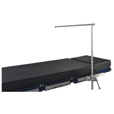 China Bracket L type curtain frame adjustable single rod and bilateral edge stainless steel general surgery accessories anesthesia table for sale