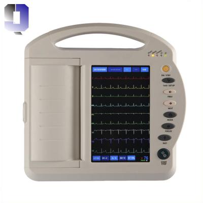 China ECG-1912A Medical Field Electrocardiograph ECG Machine with 12 channel and 10inch touch screen display for sale