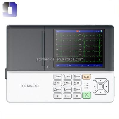 China JQ-MAC300 Medical Field 3-CHANNEL ECG Machine With 5.6inch HD LCD Display Could Connect To Laser Printer for sale