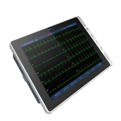 China JQ-MAC12 Hospital Pad Type ECG Machine 10.4inch Touch Screen With 12 Channel Compatible With A4 Paper Printer for sale