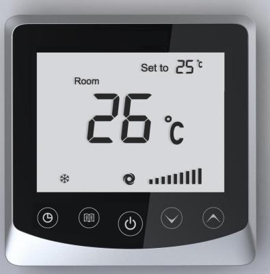 China Intelligent Program Touch Screen Digital Floor Heating HVAC Heating System LCD Show Programmable Room Thermostat for sale