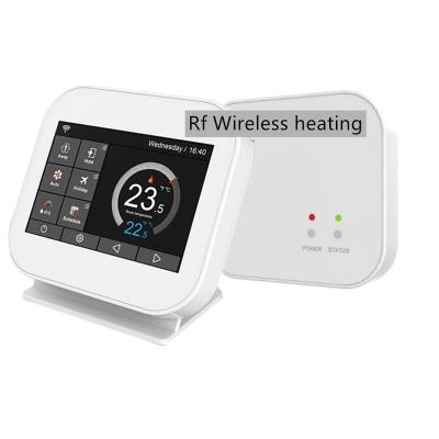 China RF Room Wireless Digital Programmable Touch Screen Smart Thermostat For Boiler Valve Heating & Underfloor Watering System MC6-HD & MC6-RC1 for sale