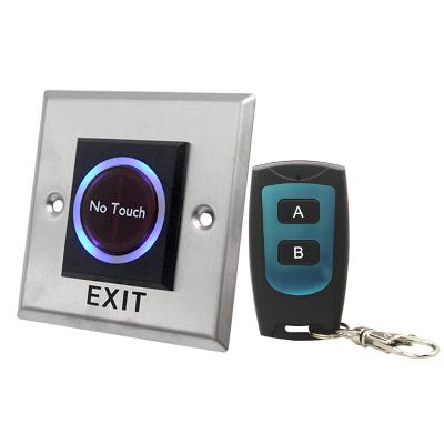 China Time Delay Function 1-30secs Available Camel 12V DC Metal No Touch IR 433 Button Push Door Exit Wireless Remote Control Button For zk Access Control System for sale