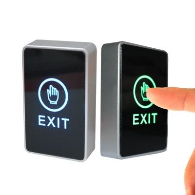 China Motion Sensing Touch GOLD LED Access Control NO COM Door Release Switch Finger Soft Touch Capacitive Resistive Door Exit Button for sale