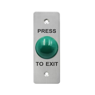 China Durable 304 Stainless Steel Flat Exit Button Mushroom Switch Push Button For Access Control IP65 Waterproof ANSI Size Market S840M32G for sale