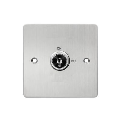 China 86L*86W*30H Stainless Steel Master Switch DPDT 2NO/2NC/COM Access Control Door Release Plate (mm) for sale