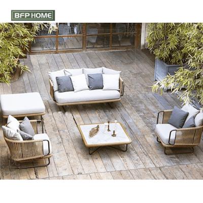 Cina High Quality Outdoor European Leisure Sofa Set Garden Furniture BFP Modern Rattan Furniture One Stop Whole House Customization in vendita