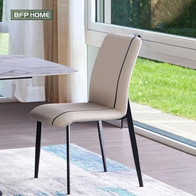 China BFP Home Furniture (Others) Italian Luxury Style Design Adjustable Home Dining Chairs Modern Leather Dining Chairs en venta