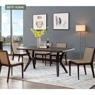 China BFP Adjustable Flexible Dining Tables Wooden Dining Furniture Tables and Chairs (Others) Set Home Modern Round Table en venta