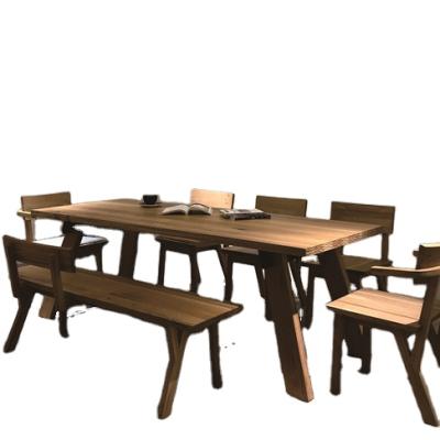 China Home Adjustable Nature BFP Wood Furniture Rectangle Dining Table Japanese Style Wooden Dining Table Set (Other) en venta