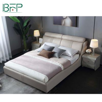 China Concise White King Size Fabric Bed Fabric Bed BFP Home Style Modern Bedroom Fabric Double Bed Frame Design zu verkaufen