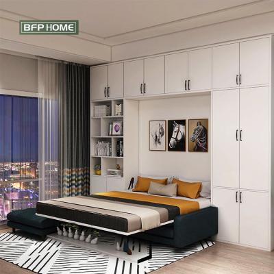 China Modern Home Style Murphy Wall Bed Multi Function Vertical Invisible Bed BFP Murphy Bed Vertical Rotating For Apartment for sale