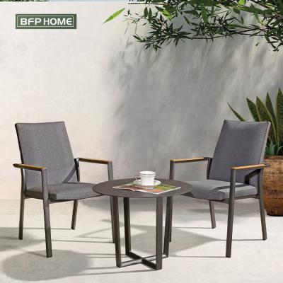 China BFP modern outdoor home aluminum alloy round table with Teslin fabric chair set outdoor garden furniture Te koop