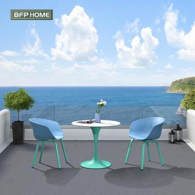 China BFP Home Aluminum Alloy Garden Furniture Round Bar Table And Chair Set Modern Outdoor Garden Furniture en venta