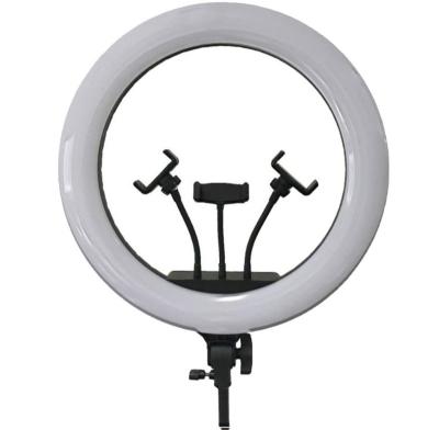 China Portable Adjustable Brightness Mini Ring Light Lamp Large Aperture 3200K/5500+300K for Live Stream /Makeup/YouTube Video for sale