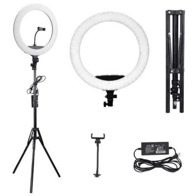 China 18 Inch Adjustable Shine Ring Light Tripod Stand Selfie Ring Light Mobile Phone LED Ring Light Holder Fill With Selfie for sale