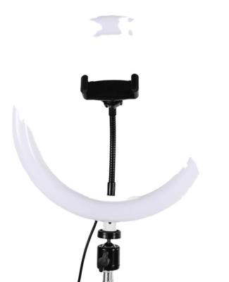 China Adjustable Brightness Table Top Dimmable Selfie LED Ring Light For Live Broadcasting With Tripod Stand for sale