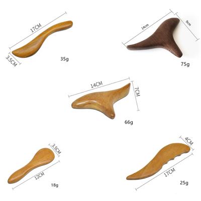 China Wooden Body Chines Body Gua Sha Sha Board Anti Cellulite Massage Tool Wooden Therapy Scraping Scraper Tools Wooden Massager Tool Kit for sale