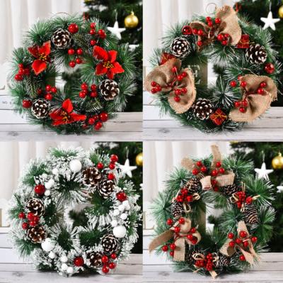 China Christmas 2021 Celebration Christmas Home Christmas Door Decoration Commercial Garland for sale