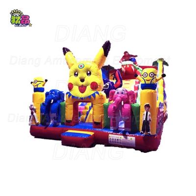 China Cheap Price PVC Big Inflatable Kids Bouncy Jumping Castle Water Slide Inflatable Combo Water Park for sale