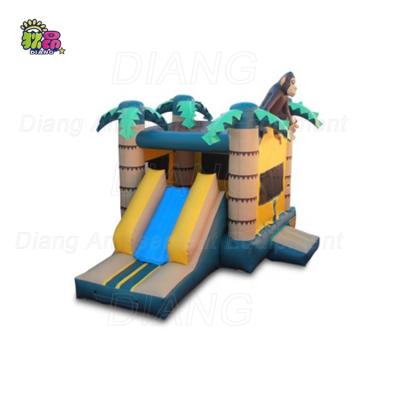 China The inflatable combination slide made at the PVC factory T Piratenburg with hot air balloon the for sale