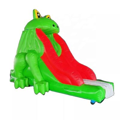 China Newest Design PVC Frog PVC Material Inflatable Bouncy Slide Water Slide For Kids for sale