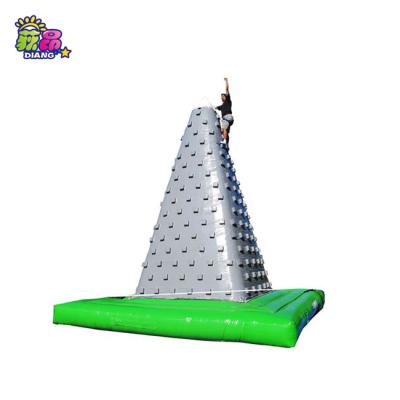 China 2021 PVC Customization Inflatable Climbing Wall For Sale Competition Red And White Inflatable Outdoor Game For Kids for sale