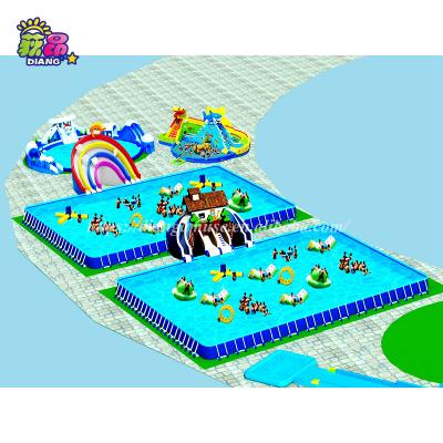 China Inflatable Water Park Factory Direct Sale Inflatable Water Park Factory Price Best Cheap Indoor Water Parks Customized Size for sale