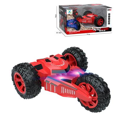 China Tumbling double-sided car RC model 2.4G wireless remote control stunt electric tricycle 360 ​​degree rotating swing car for sale