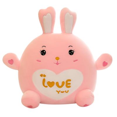 China Cute Plush Toys Stuffed Animal Kids Gift Pink LOVE Bunny Rabbit Soft Plush Toys For Child for sale