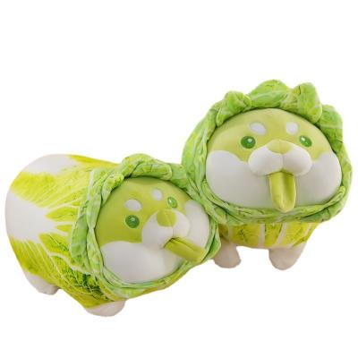 China Lovely Gift Green Elf Doll Dish Dog Plush Toy Birthday Gift Stuffed and Plush Toys Vegetable Soft Toy Dog for sale