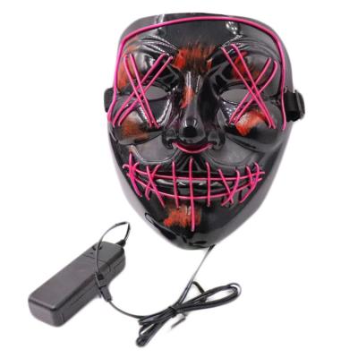 China Light Neon Mask LED Light Up Mask Party Funny Purge Election Year Great Masks Festival Cosplay Costume Supplies Glow In The Dark for sale