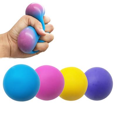 China Custom Antistress Stress Reliever Logo TPR Restless Person Decompression Relaxation Color Changing Squishy Toy Balls for sale