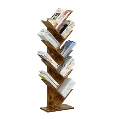 China (Other) DECOHOME Adjustable Storage Rack Floor Standing Bookcase Tree Vintage Shelf For Living Room Home Office for sale